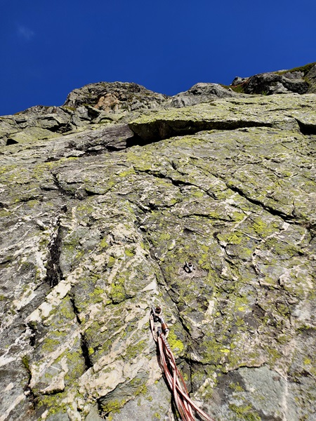 Tete de Balme sous la Pierra Menta, Vanoise, longueur L2