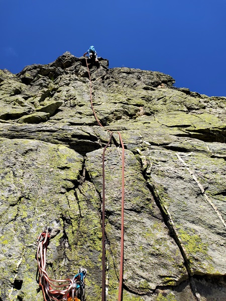 Tete de Balme sous la Pierra Menta, Vanoise, longueur L4