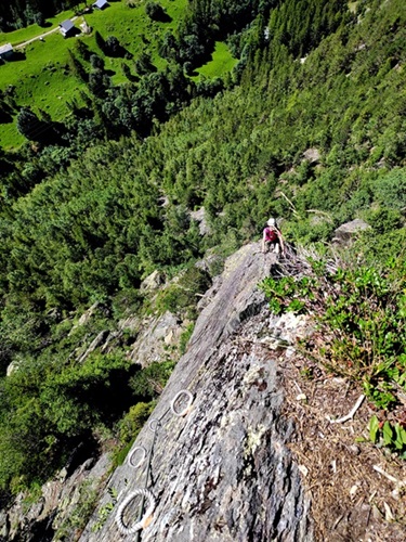 Via cordata du Crôt, éperon des guides